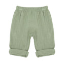 GOTS Krempelhose Musselin Frostgrün Hose Maximo