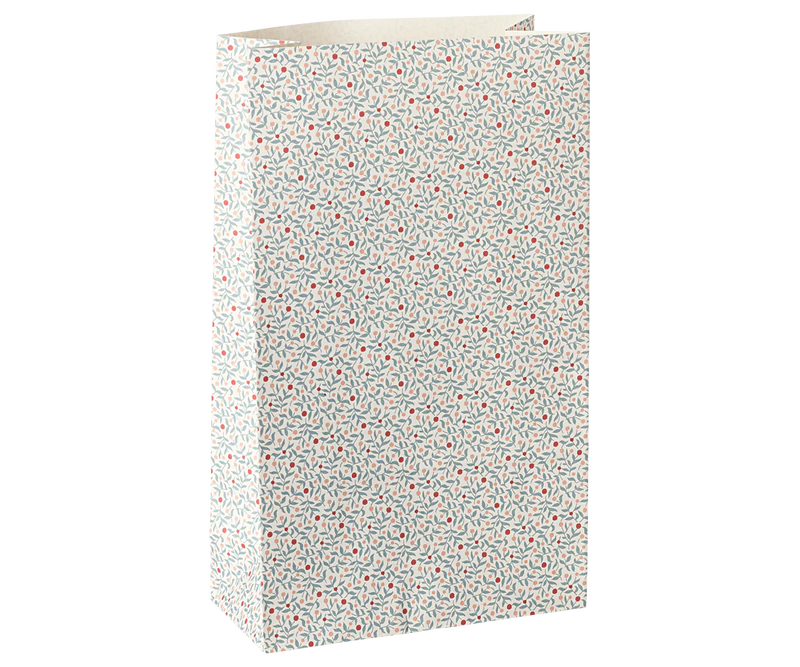 Geschenktüte, Beerenzweige, Dusty blau
