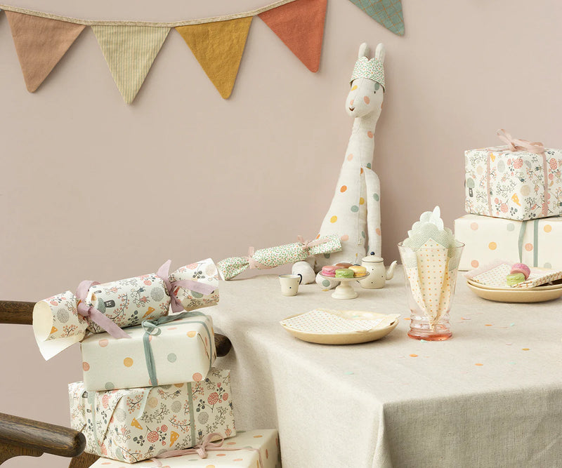 Serviette, Multi Dots -Ocker