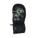 maximo MINI BOY-Thermofausthandschuhe "space dino", Daumen, glow in the dark