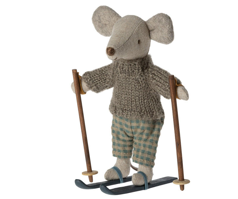 Wintermaus mit Ski-Set Großer Bruder