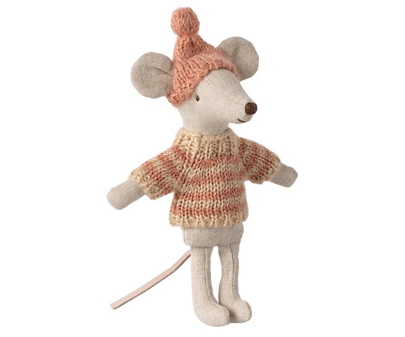 Strickpullover und Mütze, Große Schwester Maus