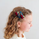 Haarspangen mit Pompon-Kirschen
