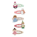 Niedliche Mini-Haarspangen mit Weihnachtsfiguren