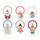 Niedliche Mini-Haargummis mit Weihnachtsfiguren