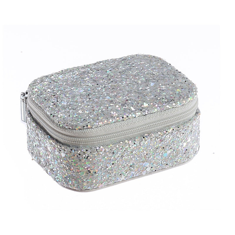 Konfetti-Glitzer-Silber-Mini-Schmuckkästchen