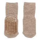 Stoppersocken Antirutsch Wolle  Light Brown Melange