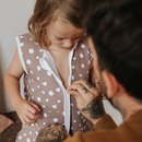 Schlafsack mit Füßen 2,5 tog Punkte Berry