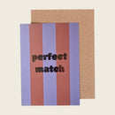 Klappkarte mit Veredelung, flieder/orange – perfect match