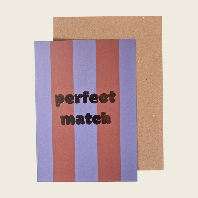 Klappkarte mit Veredelung, flieder/orange – perfect match