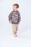 Sense Organics Sweatshirt Dari Safaridruck auf anthrazit