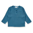 Sense Organics Langarmshirt Musselin Plin Tiefseeblau Shirt Sense Organics