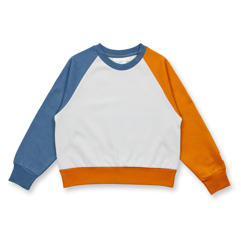 Sense Organics Sweatshirt Alvin Light Grey/Denim/Caramel