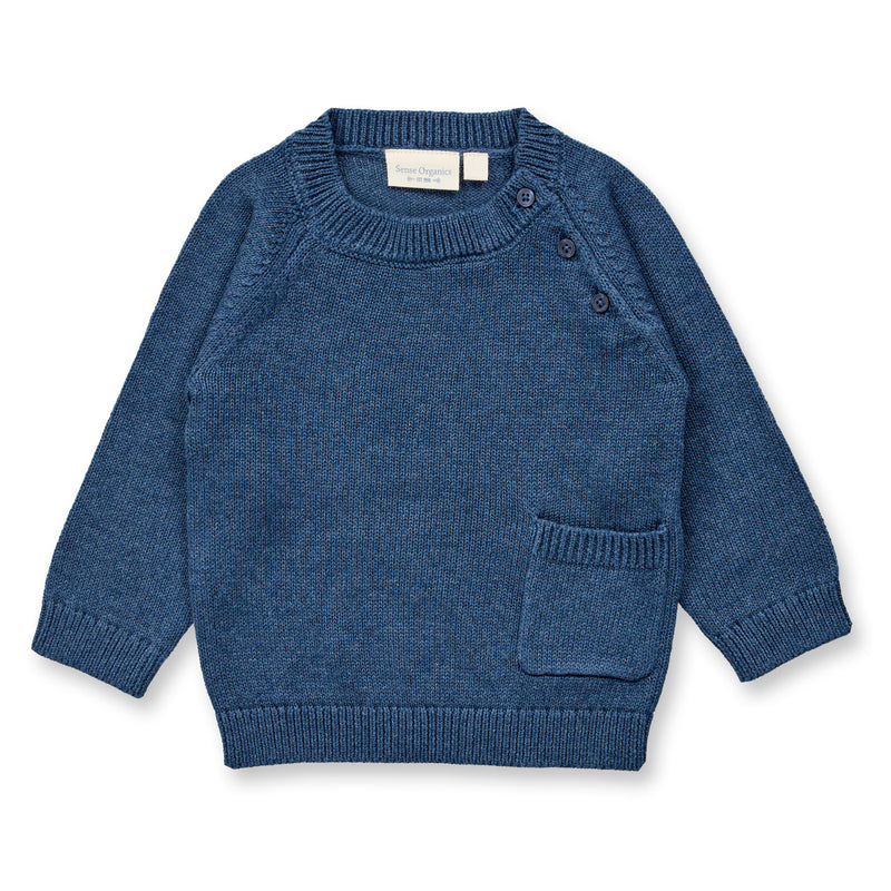 Sense Organics Strickpullover Navin Blue + Bear