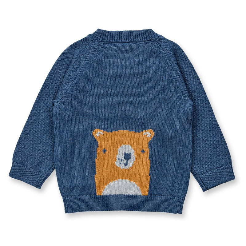 Sense Organics Strickpullover Navin Blue + Bear