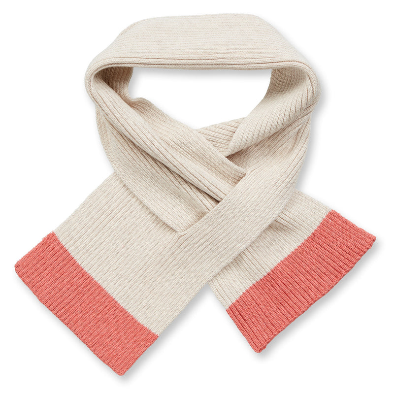 Sense Organics Strickschal Franka Oatmeal + Pink