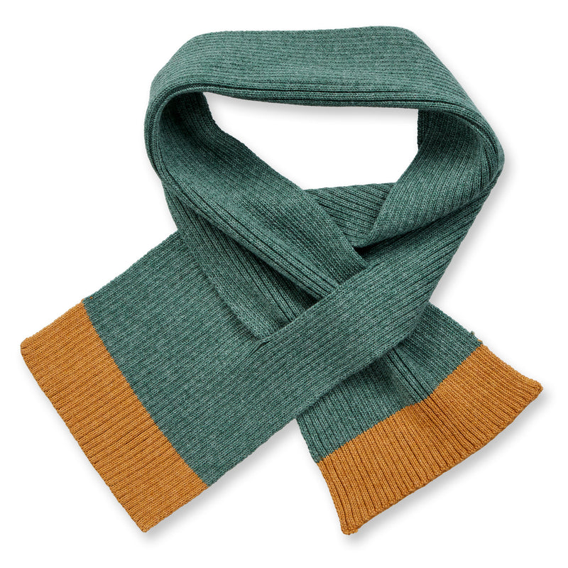 Sense Organics Strickschal Franka Dark Sage + Camel