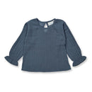 Sense Organics Bluse Musselin Loba - blaugrau