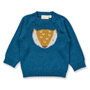 Sense Organics Strickpulli Teal Melange Fuchs