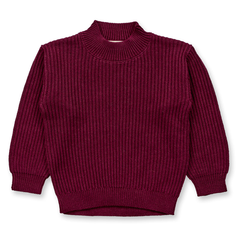 Sense Organics Strickpulli Marley Bordeaux Melange