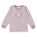 Sense Organics Schlafanzug Long John Mauve Stripes Bunny