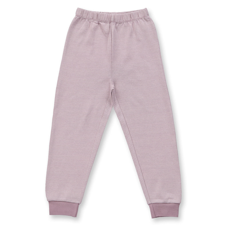 Sense Organics Schlafanzug Long John Mauve Stripes Bunny