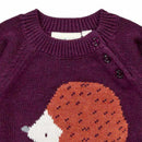 Sense Organics Strickpulli Igel Bordeaux Strickjacke Sense Organics