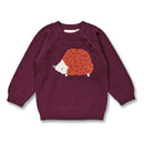 Sense Organics Strickpulli Igel Bordeaux Strickjacke Sense Organics