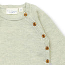 Sense Organics Strickjacke Merino Pale Green Melange Strickjacke Sense Organics