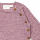 Sense Organics Strickjacke Merino Mauve Melange Strickjacke Sense Organics