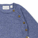 Sense Organics Strickjacke Merino Denimblau Melange Strickjacke Sense Organics