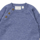 Sense Organics Strickstrampler Merino Denimblau Melange Strampler Sense Organics