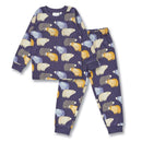 Sense Organics Schlafanzug Long John Midnight Navy Bären