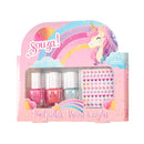 Set Nagellack+Nagelsticker Einhorn Nagellack Souza
