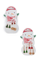 Schneemann Clipohrringe/ Ohrringe
