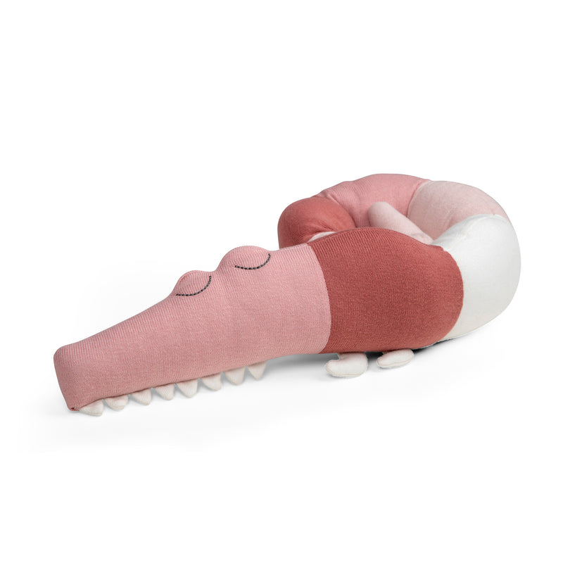 Gestrickten Mini-Kissen, Sleepy Croc, blossom pink
