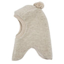 maximo GOTS MINI-Schlupfmütze Wollfleece, Pompons, Jerseyfutter