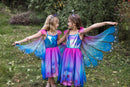 Schmetterlings Kleid mit Flügel und Haarreif Blau/Lila Kostüme Great Pretenders