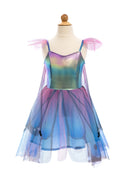 Schmetterlings Kleid mit Flügel und Haarreif Blau/Lila Kostüme Great Pretenders