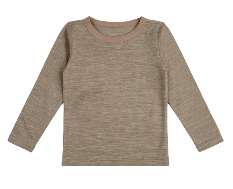 Hust & Claire Langarmshirt Awo Wolle Beaver