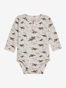 Fixoni Strampler Cord mit Langarmbody India ink