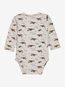 Fixoni Strampler Cord mit Langarmbody India ink