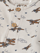 Fixoni Strampler Cord mit Langarmbody India ink