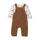 Fixoni Strampler Cord mit Langarmbody India ink