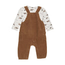 Fixoni Strampler Cord mit Langarmbody India ink