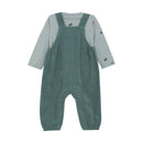 Fixoni Strampler Cord mit Langarmbody Silver Pine