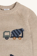 Strickpullover - HCPelle Trucks - Beige Melange
