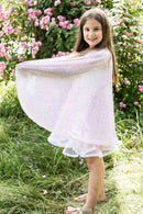 Rosa Pailletten Twirl Cape 4-6 Jahre
