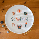 Porzellanset Schulkind Adventure mit großem Teller (23cm), Becher und Müslischale