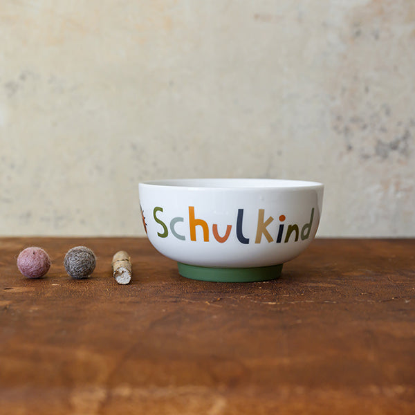 Porzellanset Schulkind Nature Kids mit großem Teller (23cm), Becher und Müslischale